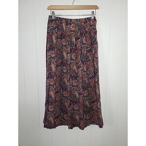 Vintage Field's Choice Paisley Pleated Skirt Womens Sz 10 Midi Made In USA Fall